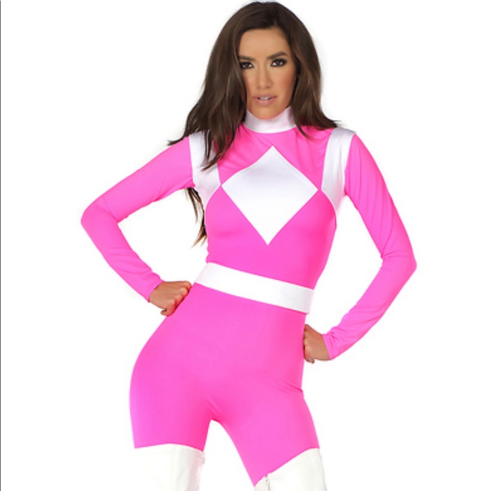Pink power ranger Halloween costume (only worn once)